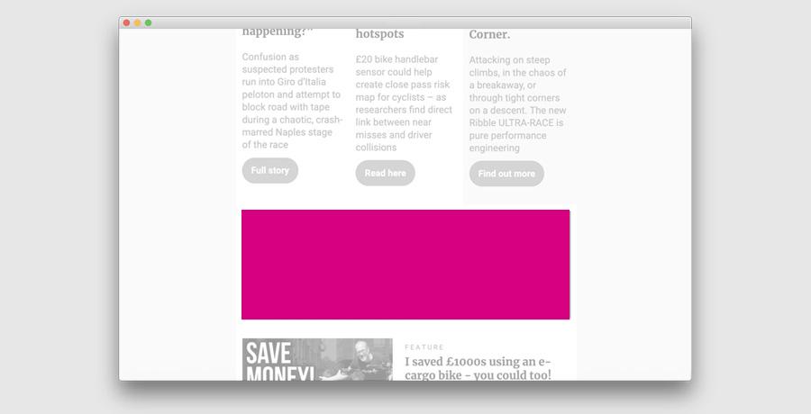 Newsletter advert banner